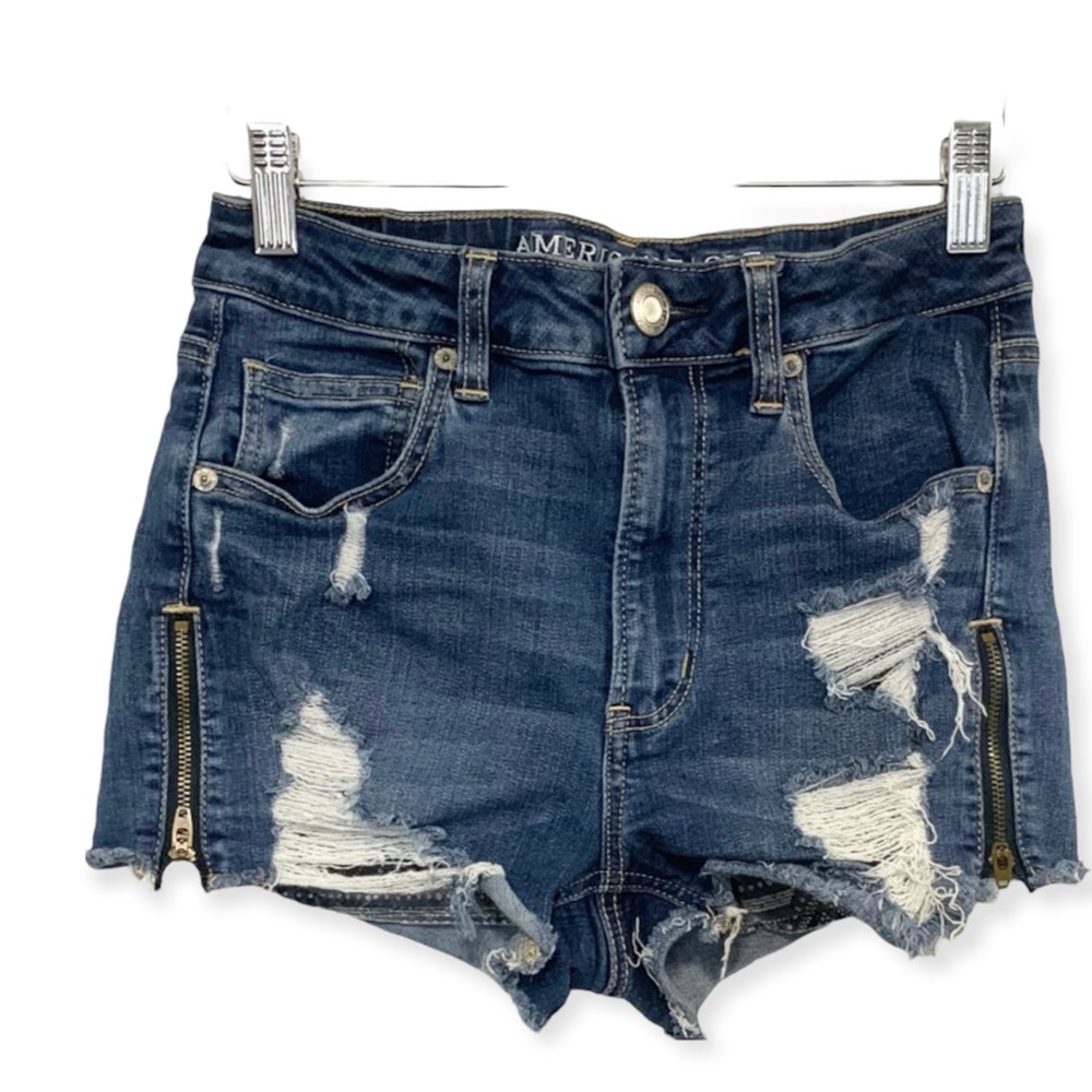 American Eagle Outfitters Super Hi-Rise Shortie with Side Zip Size 6 - Picture 4 of 6
